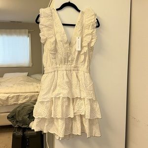 White ruffle dress
